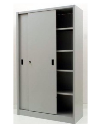 Armadio Ferro Per Ufficio.Armadio Per Archivio Ufficio In Metallo Da 180x45x200 Ante Scorrevoli Grigio Nonsolopoltrone